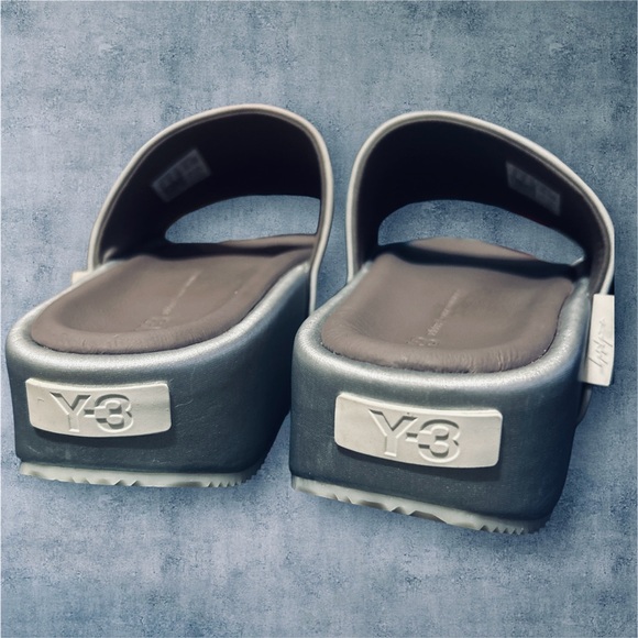 adidas Y-3 Yohji Yamamoto Platform Slides/Silver Metallic/Unisex/Men’s Sz 6 US - Picture 4 of 12